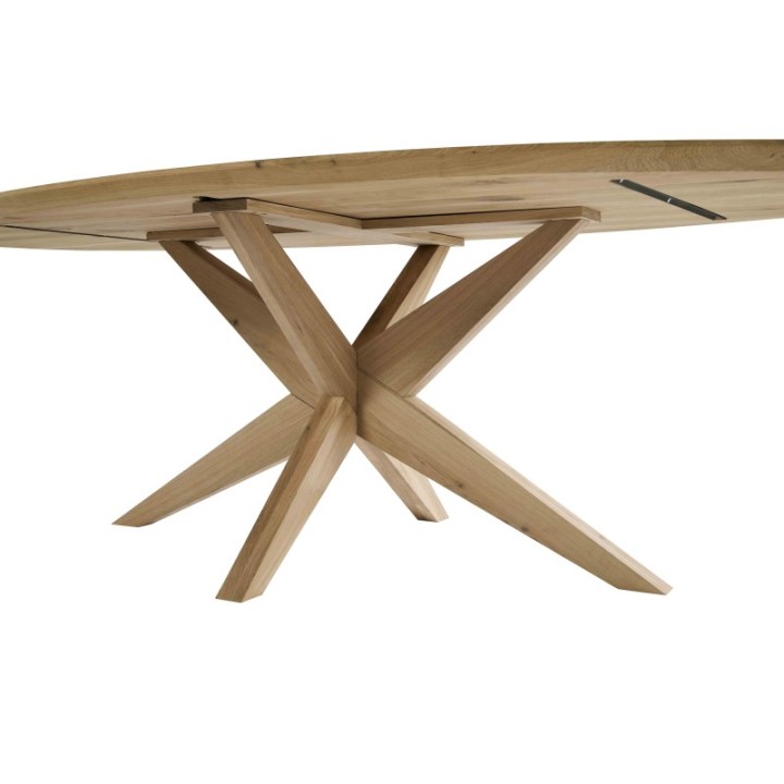 Table ovale en chêne massif Spider