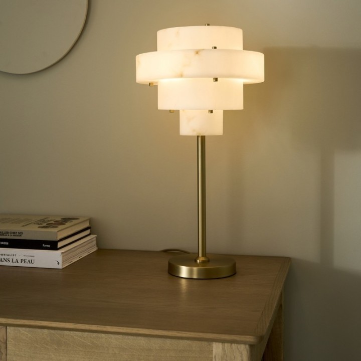 Lampe à poser aspect albâtre SARA
