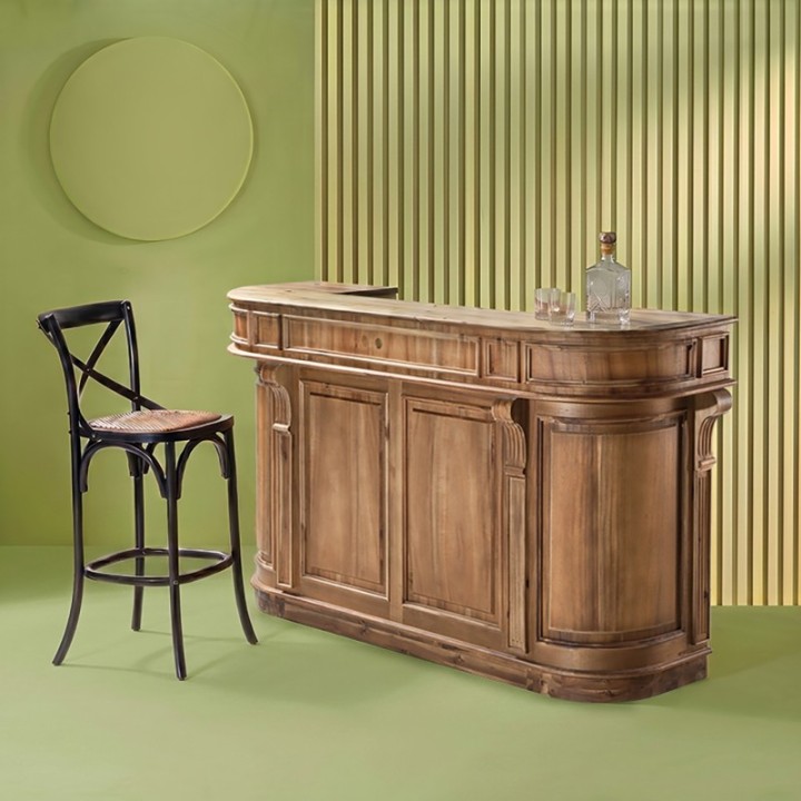 Comptoir vieux bois ESTAMINET