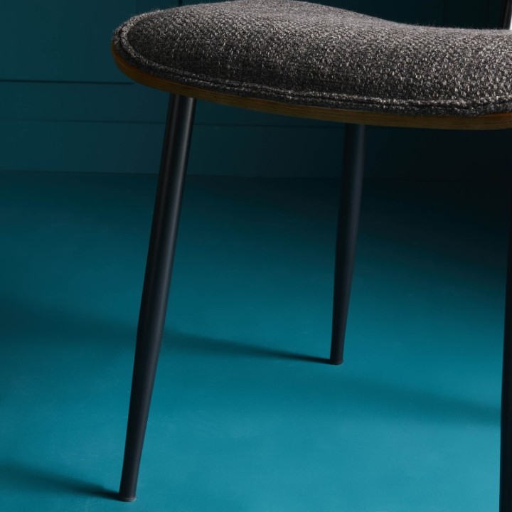 *Chaise Olympia gris lot de 2pcs FR