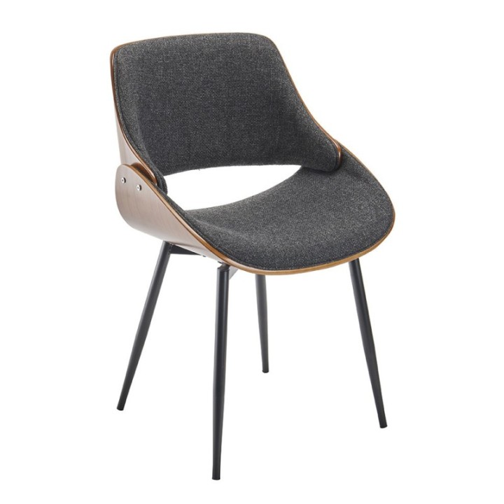 *Chaise Mannix gris lot de 4pcs FR