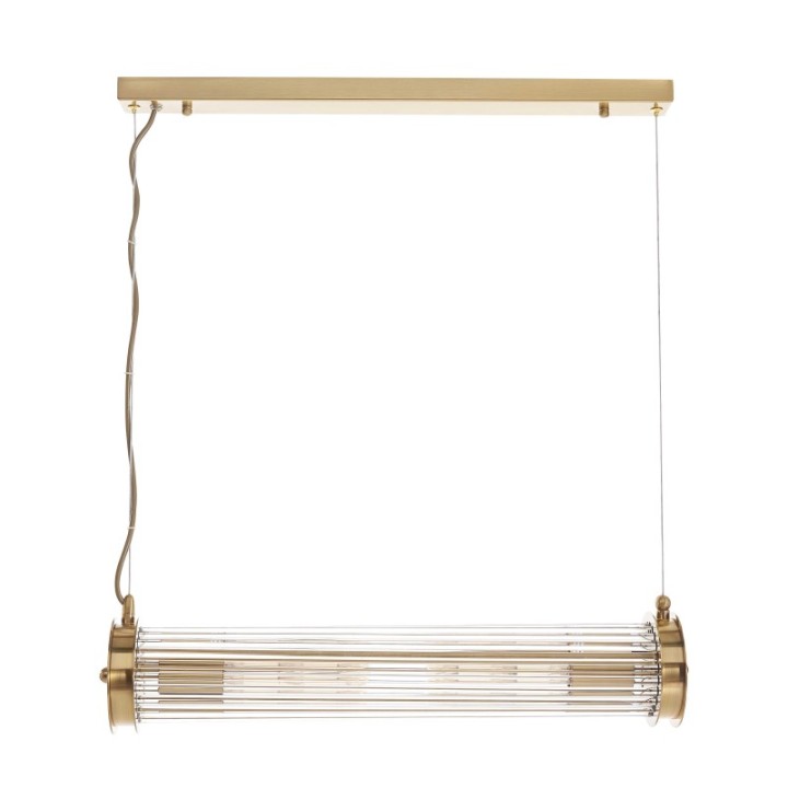 Lustre Tube simple doré