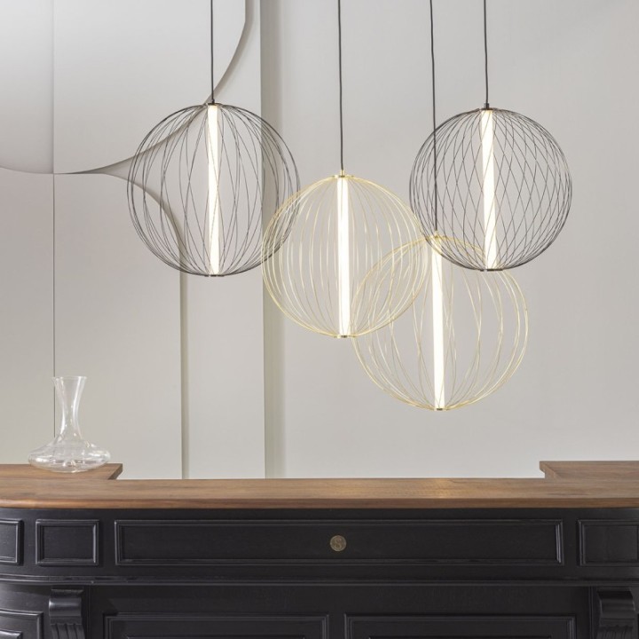 Lustre Atome doré GM