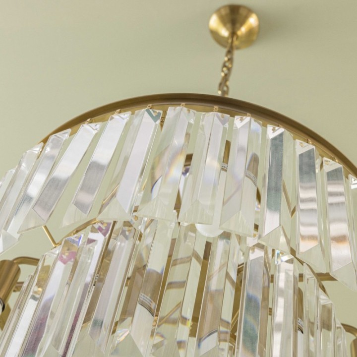 Lustre Fulgurant 11 lampes doré