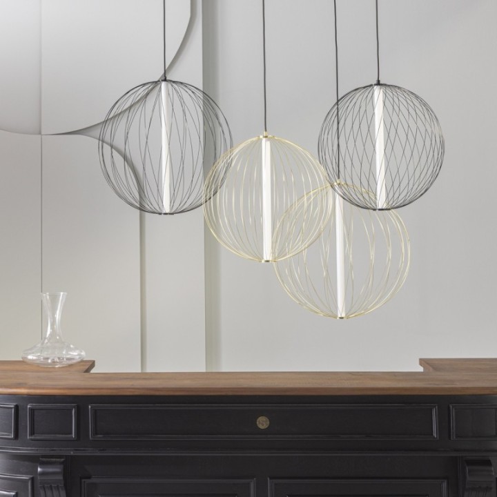 Lustre Atome doré GM