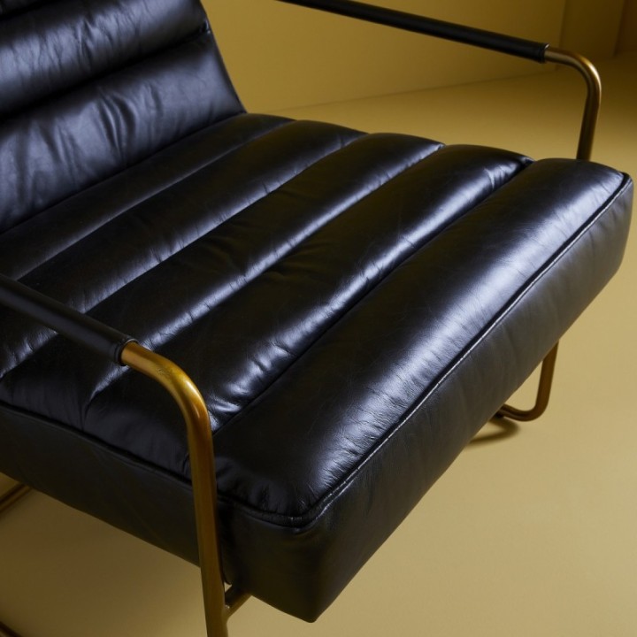 Fauteuil cuir Maranello noir