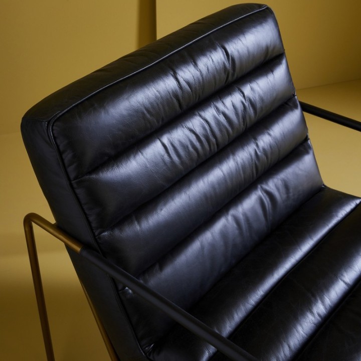 Fauteuil cuir Maranello noir