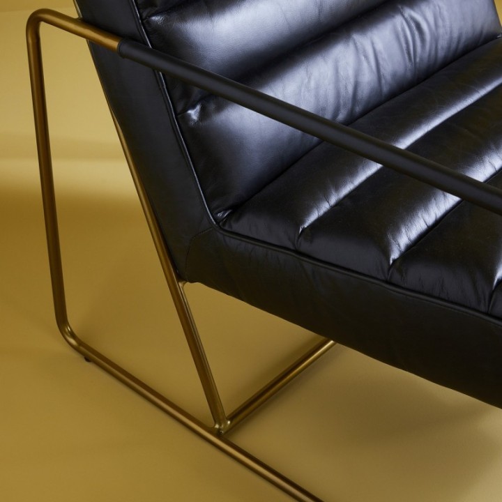 Fauteuil cuir Maranello noir