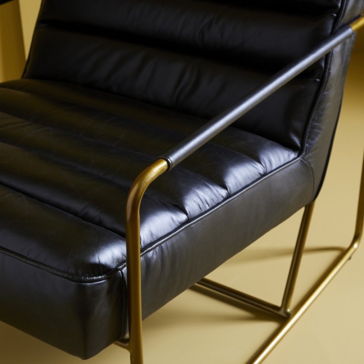 Fauteuil cuir Maranello noir