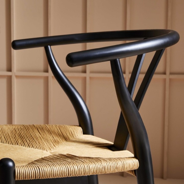 Chaise Oslo noir lot de 2pcs