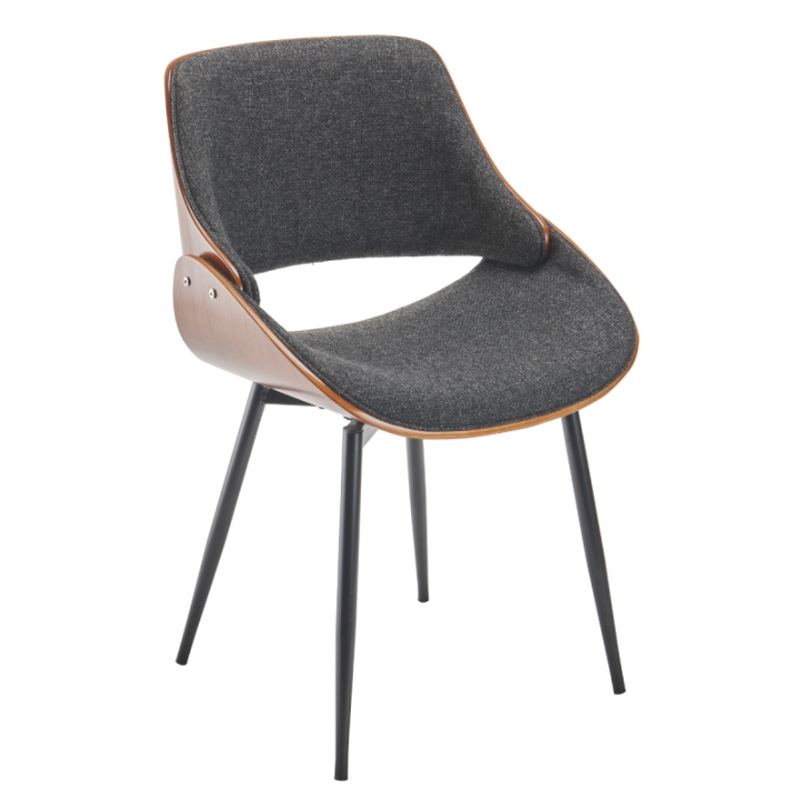 *Chaise Mannix gris lot de 4pcs FR