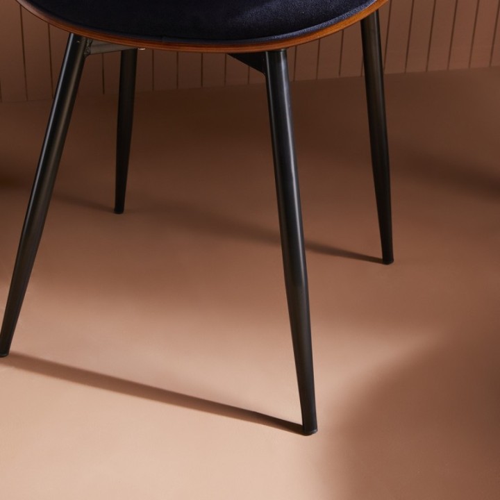 Chaise Mannix velours bleu FR