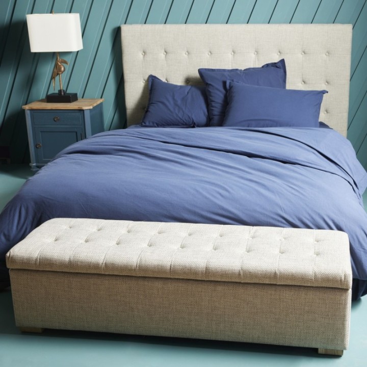 Bench and trunk woven in linen - Signature