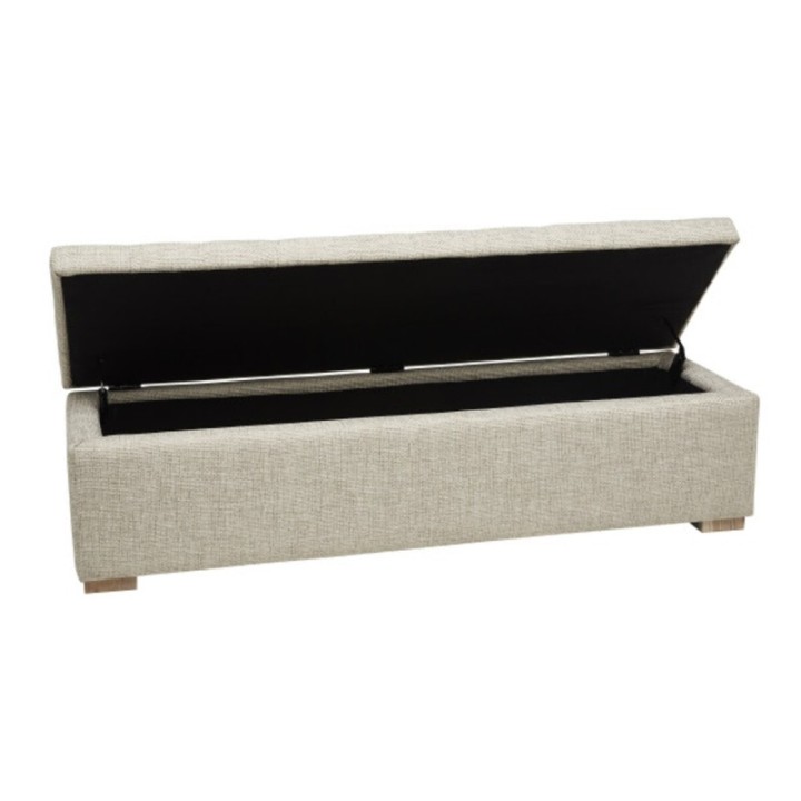 Bench and trunk woven in linen - Signature