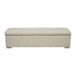 Bench and trunk woven in linen - Signature