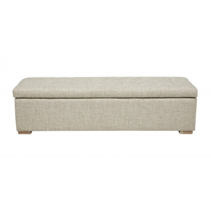 Bench and trunk woven in linen - Signature