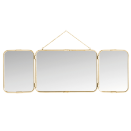 Miroir 3 parties laiton