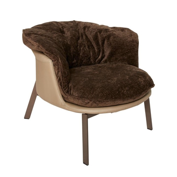 Fauteuil Bob marron