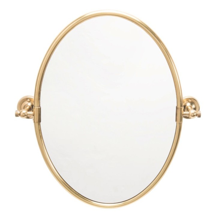 Brass Oval revolving mirror