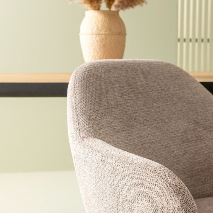 Lot de 6 fauteuils bridge en tissu ERNEST