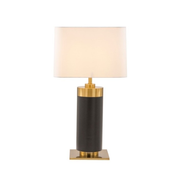 Lampe à poser en métal noir et finition laiton doré VENDOME
