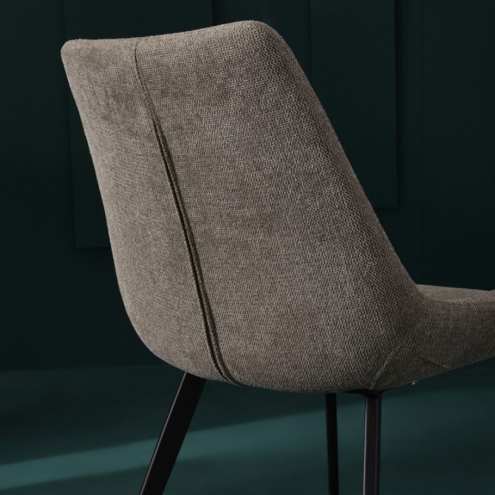 Chaise taupe Colombre lot de 6pcs