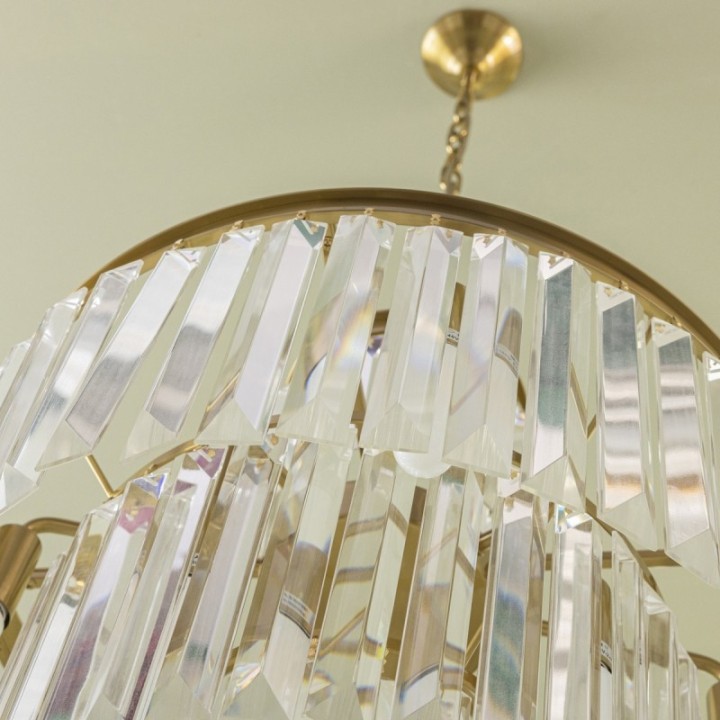 Lustre Fulgurant 11 lampes doré