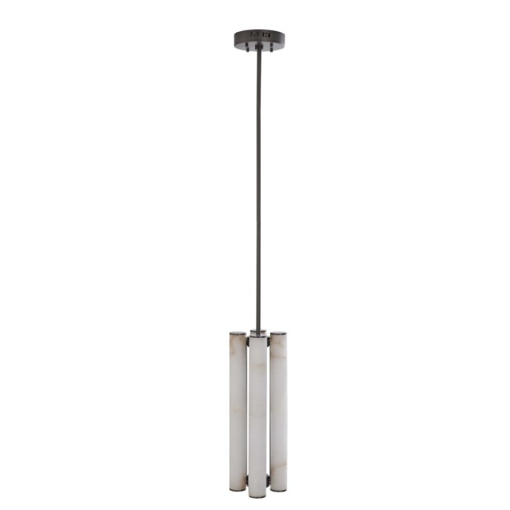 Lustre vertical en albâtre et métal MONTAIGNE