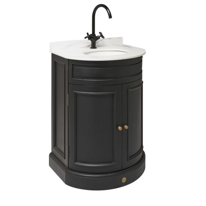 Meuble lavabo mini Hausmann noir