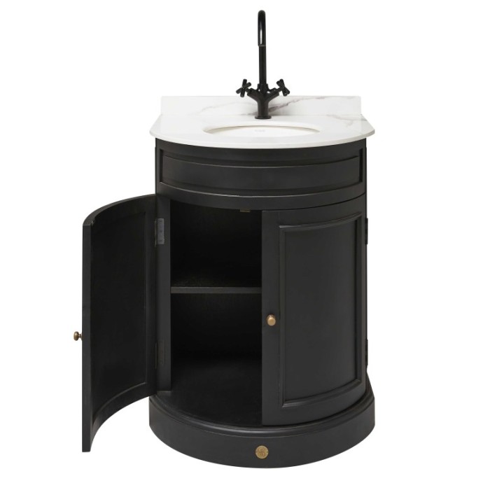 Meuble lavabo mini Hausmann noir