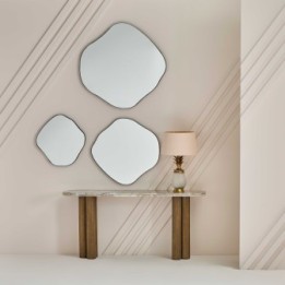 Console en bois massif et marbre BUREN