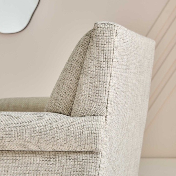 Fauteuil Hector tramé lin