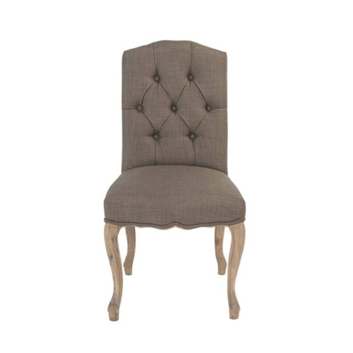 Chaise en tissu taupe ARLÉSIENNE