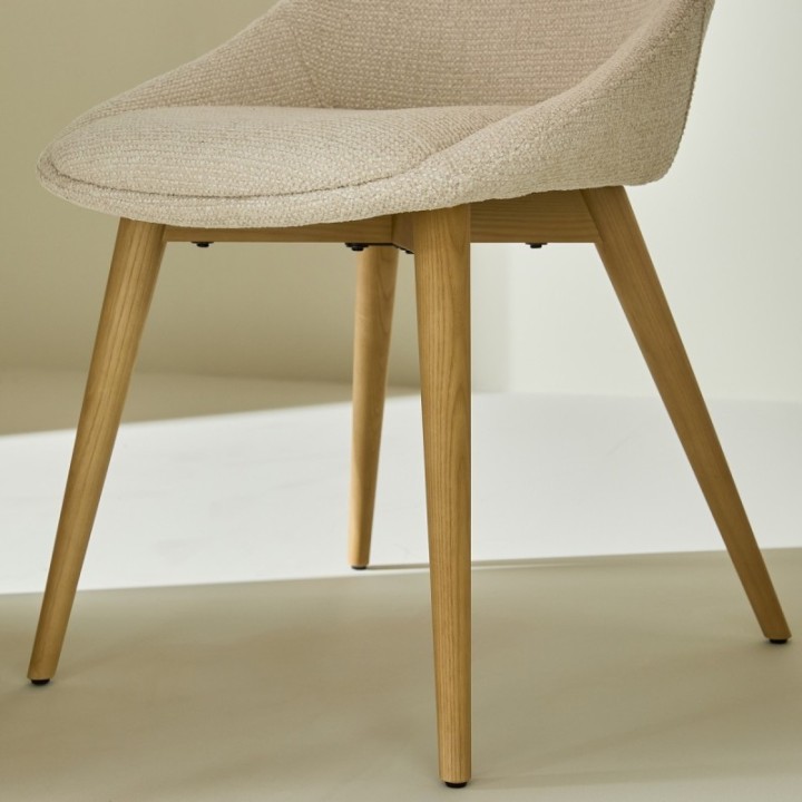 Chaise tapissée écrue ALBA