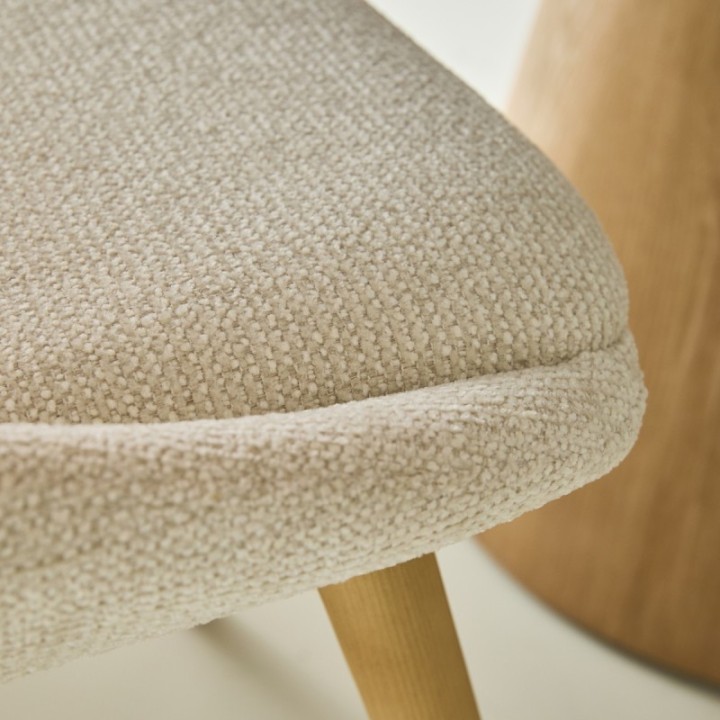 Chaise tapissée écrue ALBA
