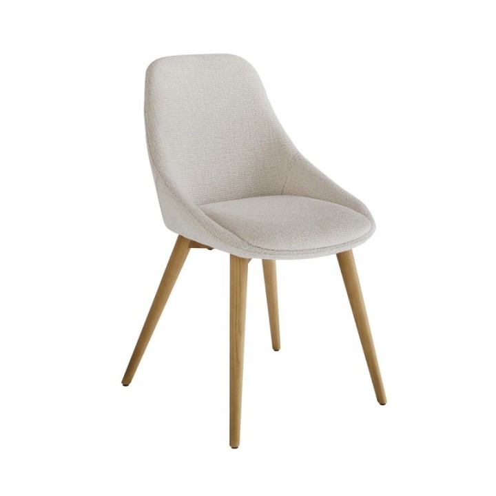 Chaise tapissée écrue ALBA