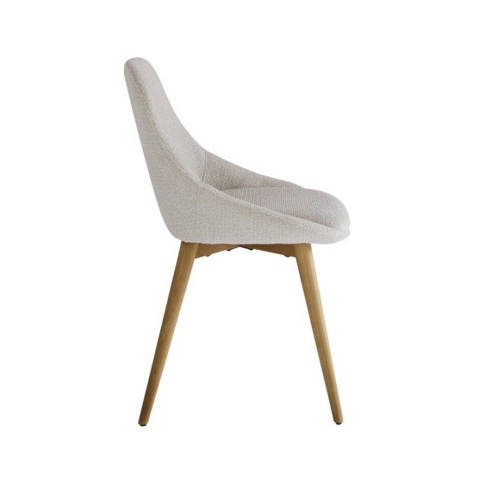Chaise tapissée écrue ALBA