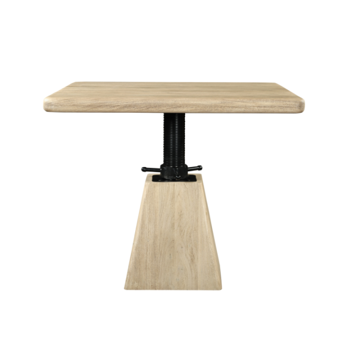 Table en acacia massif modulable en hauteur ARCHIMÈDE