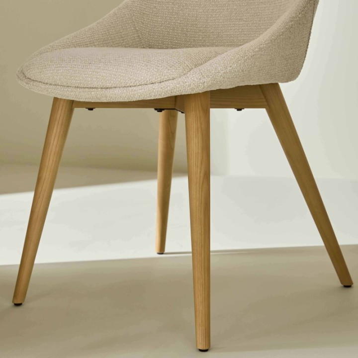 Chaise tapissée écrue ALBA