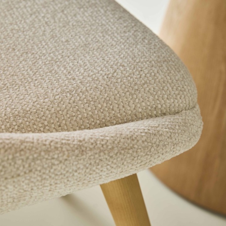 Chaise tapissée écrue ALBA